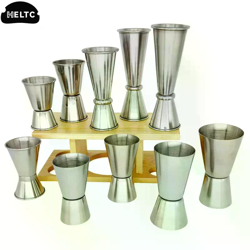 304 Stainless Steel Double-Ended Cocktail Measuring Cup (15/30ml Oz) With Rolled Edge 30/60ml Measuring Glass