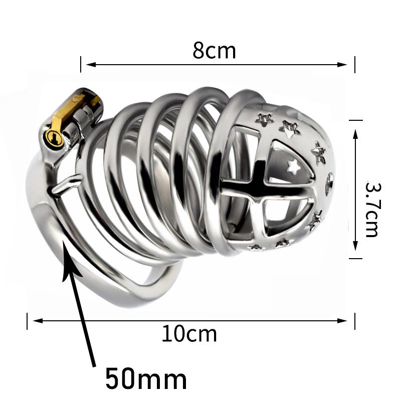 BDSM CB Lås 304 Rustfritt Stål Penisbur Slave Pikkringer Uretral Kyskhet Voksen Sexleketøy Ballestrikk Fetisj Tortur