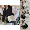 Canvas Shoulder Bag For Women With Stitching Detail And Street Style For Daily Use