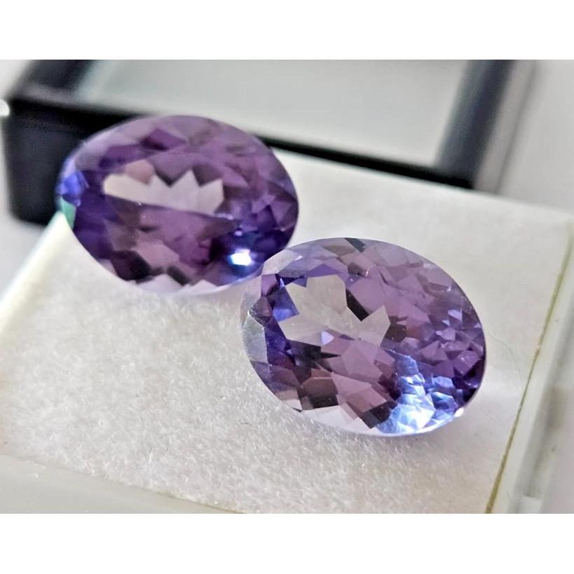 Alexandrite Color Change 33 Ct Oval Cut Pair Certified Beautiful Loose Gemstone