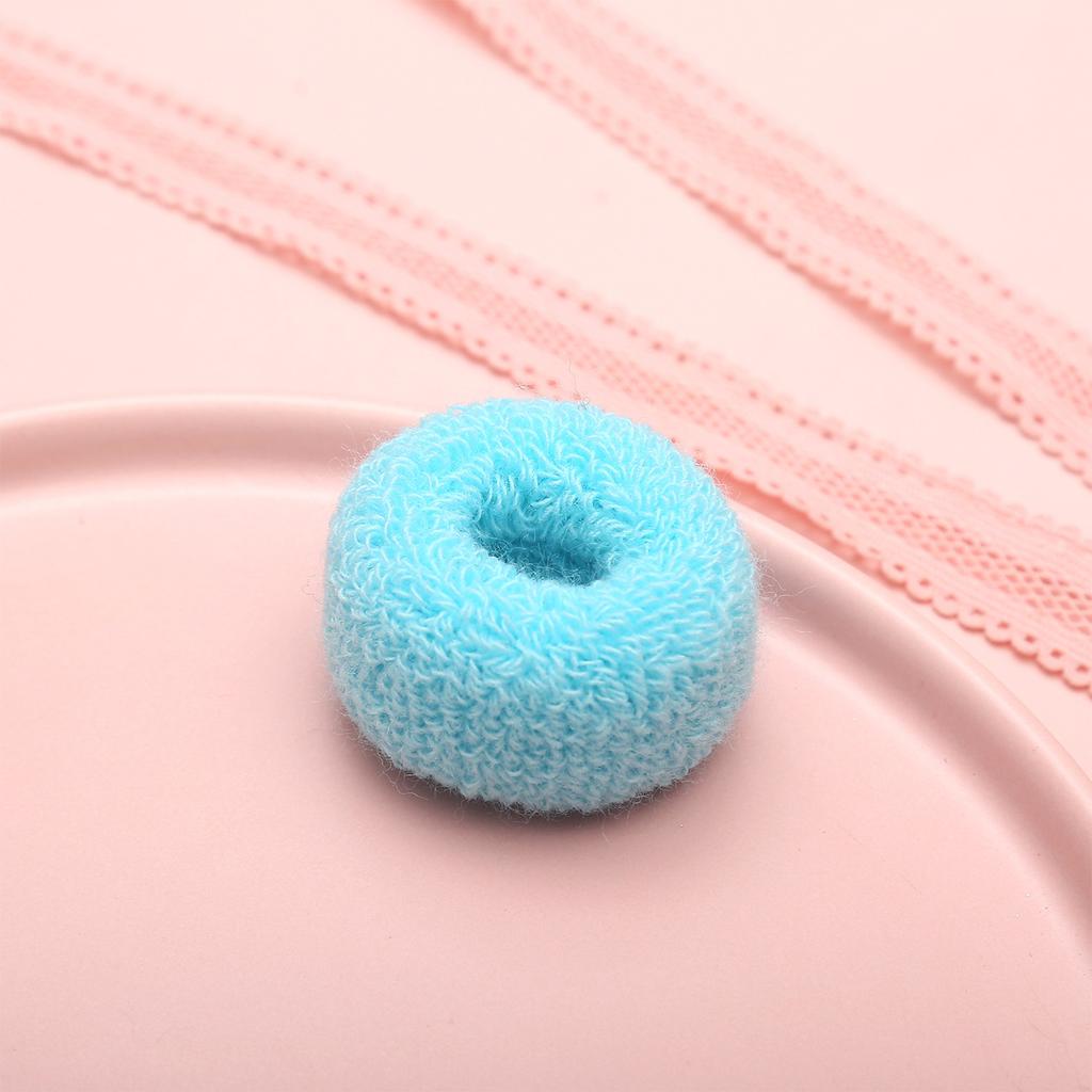Pack Terry Cloth Cotton Elastic Stretchy Fuzzy Wide Thick Hair Ties Scrunchies  Ring Loop Hair Holder Hair Accessories for Women