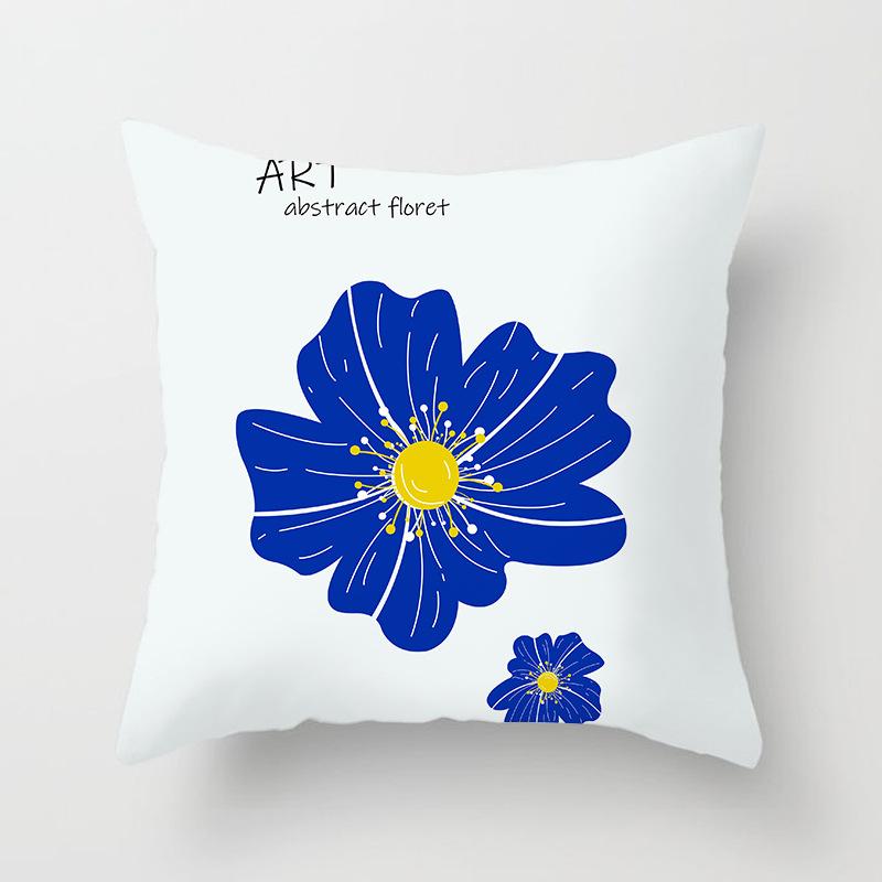 

New Nordic Abstract Flower Pillow Cover Home Bedside Sofa Cushion Cover Premium Durable Quality Useful Practical 45 * 45Cm (without pillow core)