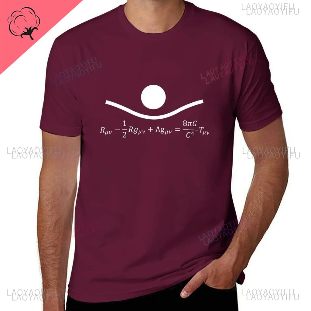 Formula of General Relativity Printed TShirt Hippie Clothes Sublime Short Sleeve Men Streetwear Shortsleev Oneck Unique Tee