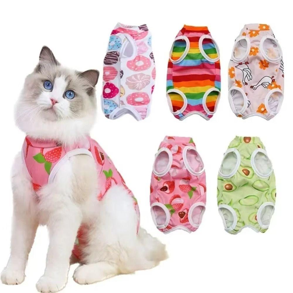 Print Pet Surgery Suit Anti-scratch Anti-licking Clothes Durable Weaning Suit