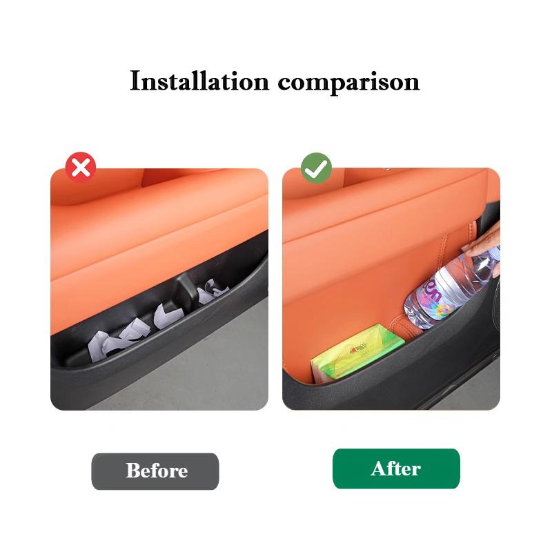 For LiXiang L6 L7 L8 L9 Car Door Slot Storage Pad Leather Door Groove Protective Mat Storage Barrel Interior Accessories