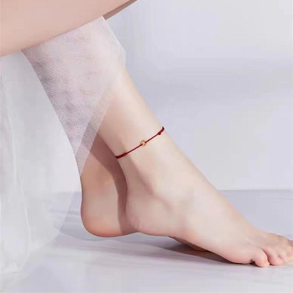 Charm Ping Buckle Red Rope Chinese Zodiac Year Charms Bangles Anklet for Friend Lovers