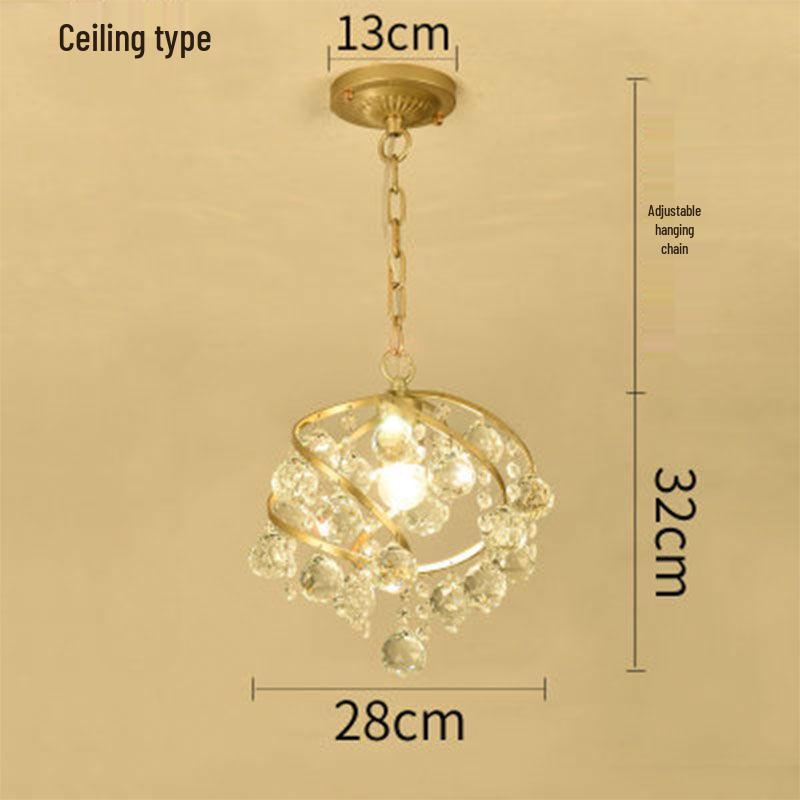 Crystal Chandelier for Bedroom, Hallway, or Living Room - European/American Style, 2025 Model
