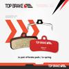 Top Brake Bike Brake Pads Fit Shimano Saint BR M810 M820 Zee M640 Tektro HD M745 735725 TRP SL Slate T4 Performance Organic Resin Compound Red -