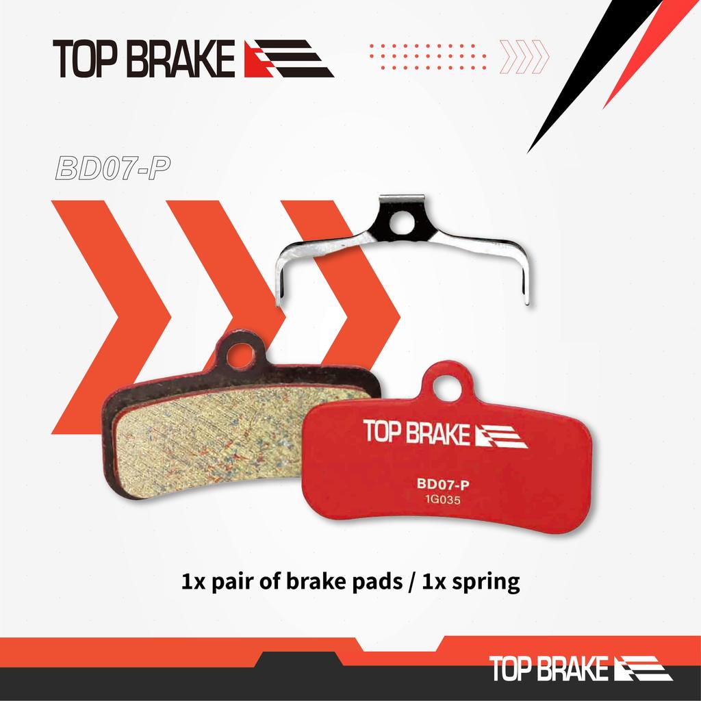 Top Brake Bike Brake Pads Fit Shimano Saint BR M810 M820 Zee M640 Tektro HD M745 735725 TRP SL Slate T4 Performance Organic Resin Compound Red -