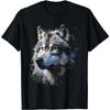 Wolf Blue Eyes Fantasy Art Graphic TShirt Casual Short Sleeve Cotton Tee