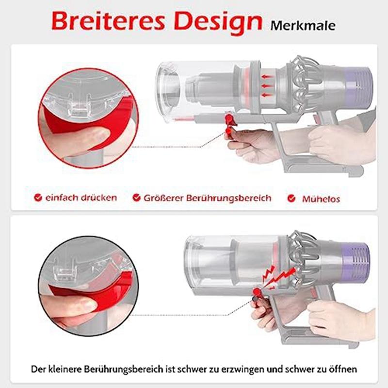 Модернизированный переключатель пылесборника для пылесоса Dyson V10 V11 V12 V15 Gen5 — фото 2