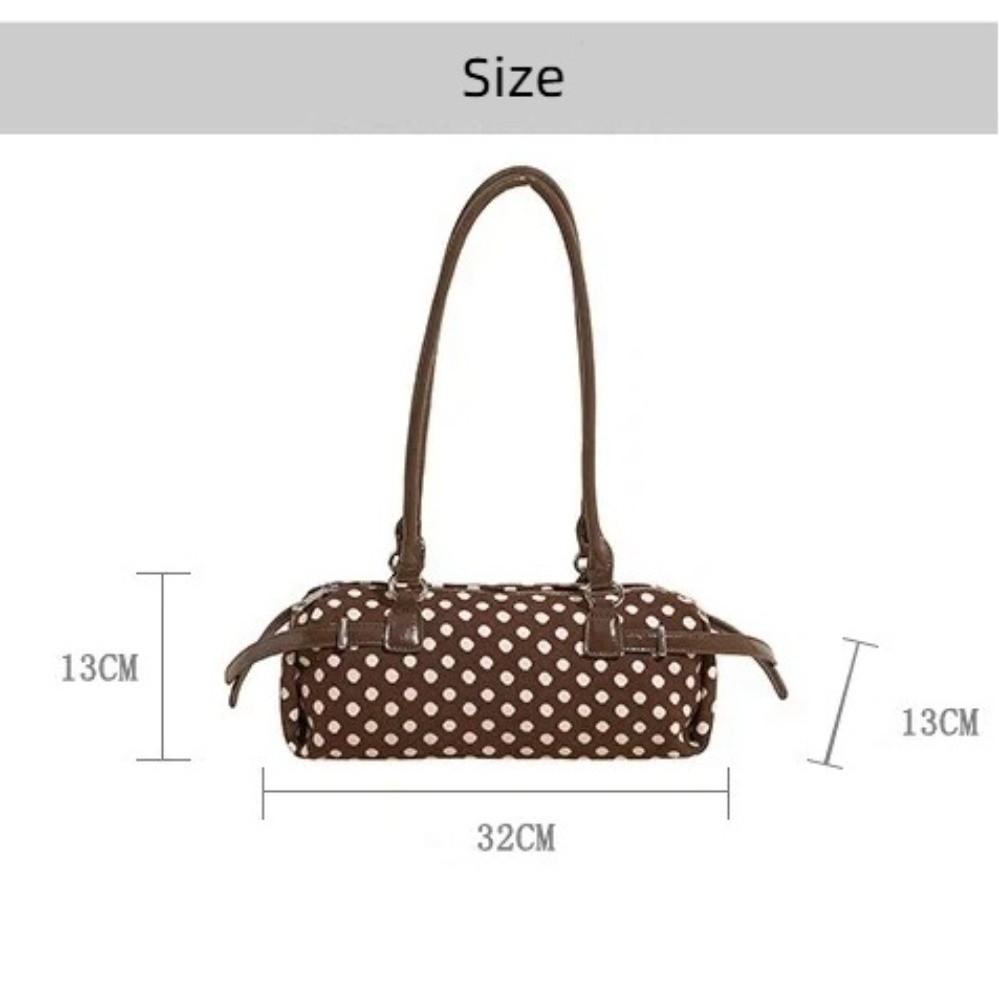 High-end Large Capacity Polka Dot Handbag Zipper Design Polka Dot Armpit Bag Women's Bag Women