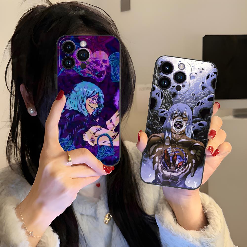 JJK Mahito Phone Case for iPhone 17 16 15 14 13 12 11 X XR XS 8 7 Air Pro Max Plus Mini Soft TPU Shockproof Cover