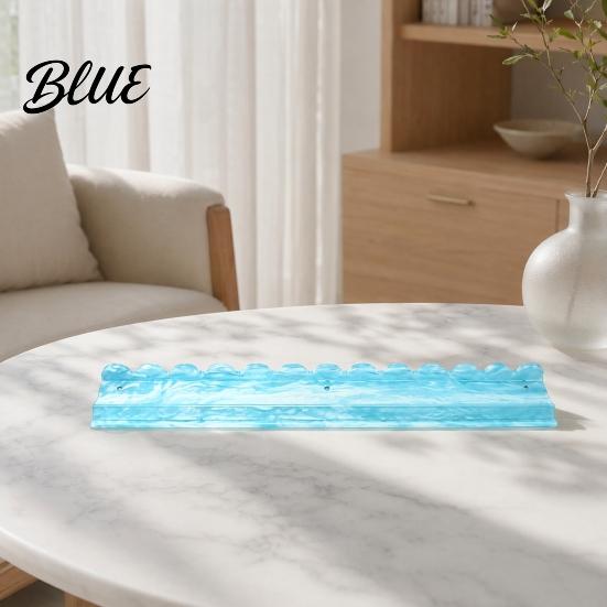 Mahjong Accessory 1/4Pcs Rack with Magnetic Pusher & Storage Bag Scalloped Acrylic Mah Table Organizer Jongg Tile Holder Bar Gift for American