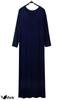 Azulte Sukienka Maxi Codzienna Gładka z Długim Rękawem Granatowa Rozmiar 102 M Damska, Odzież Domowa, Odzież Domowa, Kolor, Casualowa, Do Noszenia, Piżama, Długość, Niebieska,