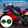 Motorcycle Front Fork Frame Sliders Falling Protection Wheel Crash Protector Scooter Moped Aluminum Alloy Green 2 Pcs