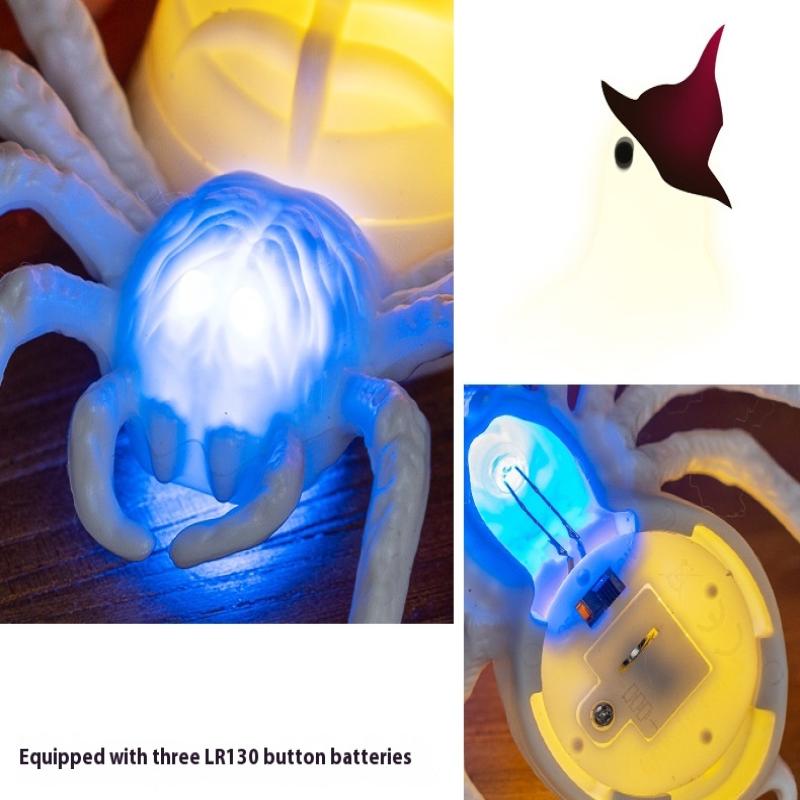 Halloween Decorations Led Candle Light Plastic Spider Lamp For Home Haunted House Bar Halloween Party Decor Horror Props