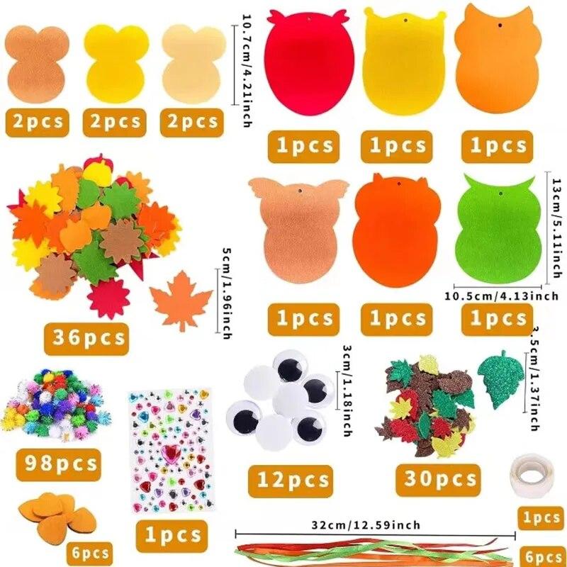 6 STK Girlanden-Set Feiertags-Partyzubehör Festliche Dekoration Vlies Eulenanhänger Atmosphäre Tieraufnäher Filzstoff Klein