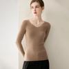 Women's 100% Pure Cashmere Crew/V-Neck Slim Fit Sweater - Soft, Skin-Friendly Knit for Autumn/Winter