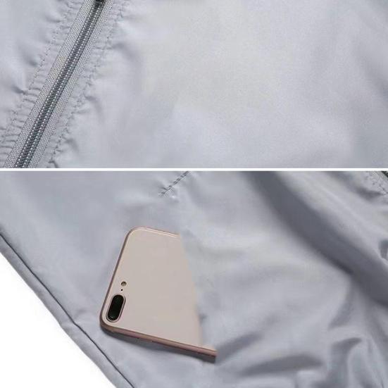 Herren Sommer Sonnenschutzjacke mit Kapuze, lange Ärmel, Reißverschlussleiste, 360-Grad-Sonnenschutzmantel, Eisseide, dünne, lockere Passform, Angeloberbekleidung