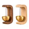 Magnetic Shopkeepers Bell Wood Doorbell Wind Chime for Refrigerator Room Porch Garden and Backyard Indoor Outdoor Decors
