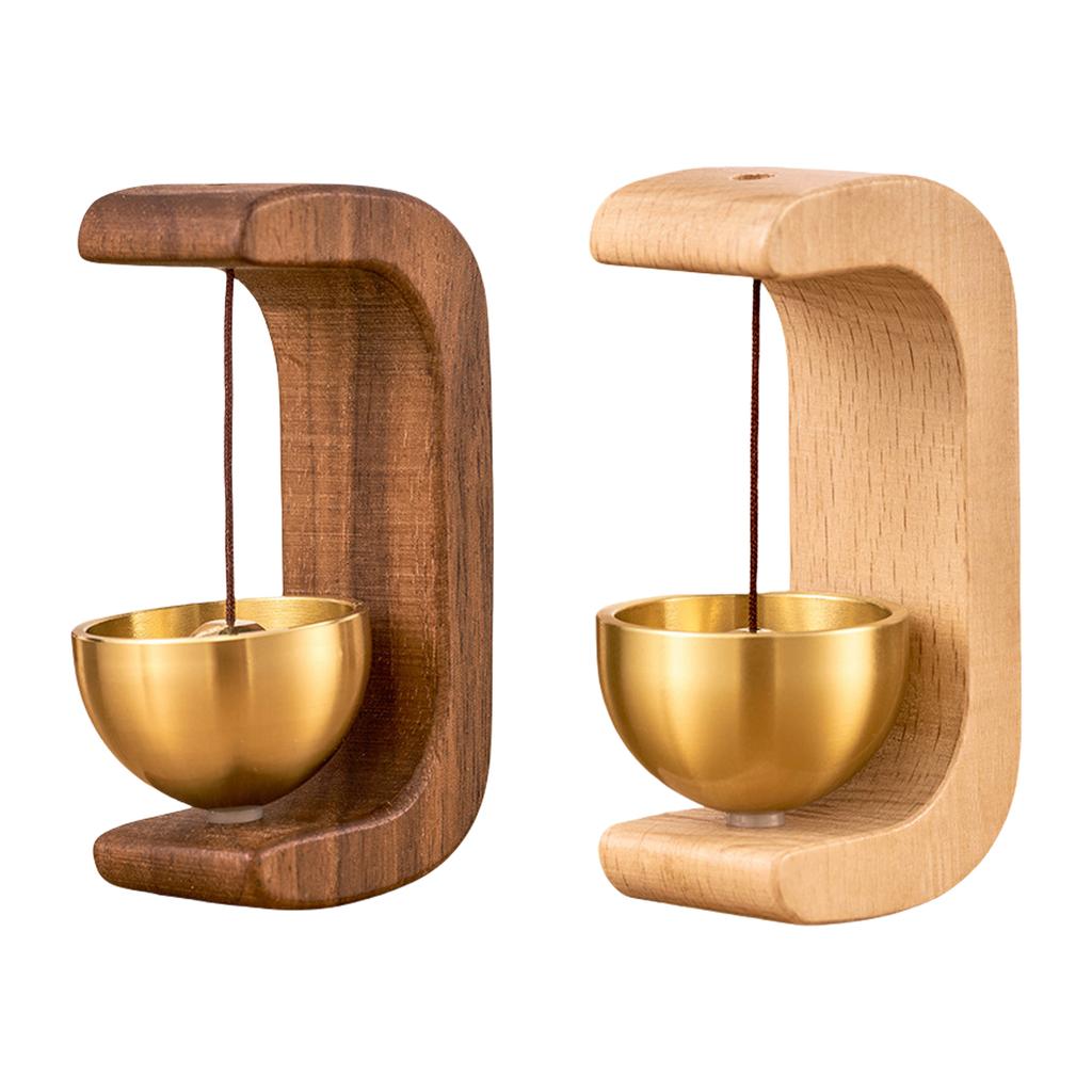 Magnetic Shopkeepers Bell Wood Doorbell Wind Chime for Refrigerator Room Porch Garden and Backyard Indoor Outdoor Decors