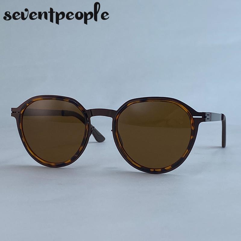 Vintage Round Polarized Sunglasses Men  Luxury Brand Classic Trendy Punk Driving Sun Glasses For Male Outdoor Shades UV400