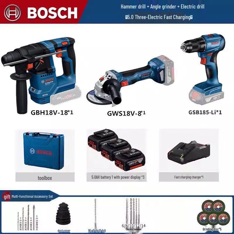 Bosch GWS18V-8 Cordless Brushless Angle Grinder CN plug (adapter included)