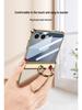 Samsung Z Flip7 Clear Folding Case - Full Coverage, Anti-Fall Protection