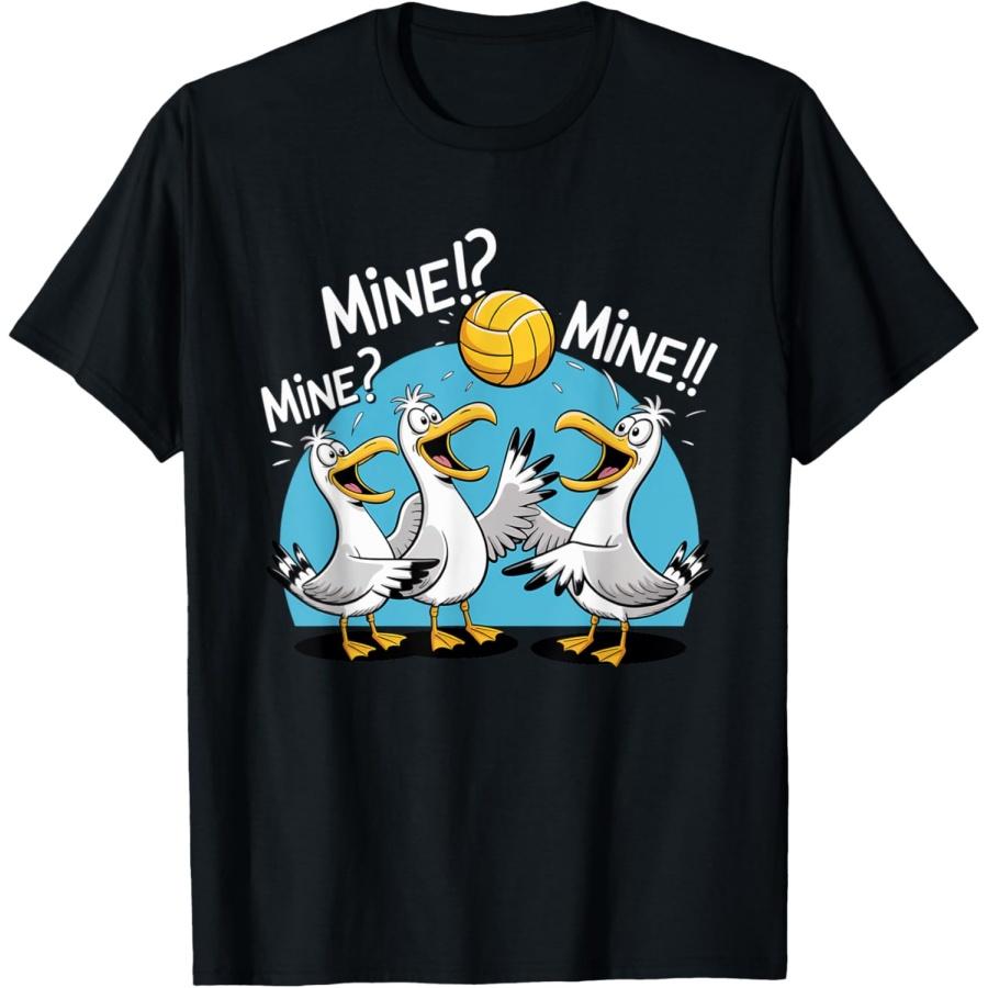 Чайка Волейбол Шахта Шахта Пляж Птица Любители Океана Футболка(1) XXXXXL