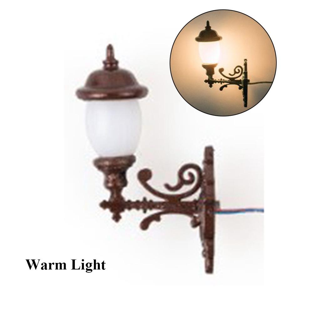 3V White/Warm Light Model ABS Metal Material Garden Yard Led Light New Dollhouse Wall Lamp
