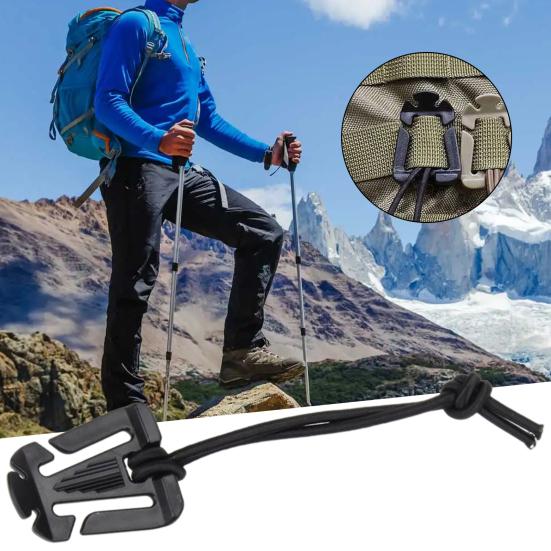 4Pcs Backpack Buckle Waterproof Strong Load Bearing Anti-lost Tear-resistant Carabiner Fastener Securing Clip