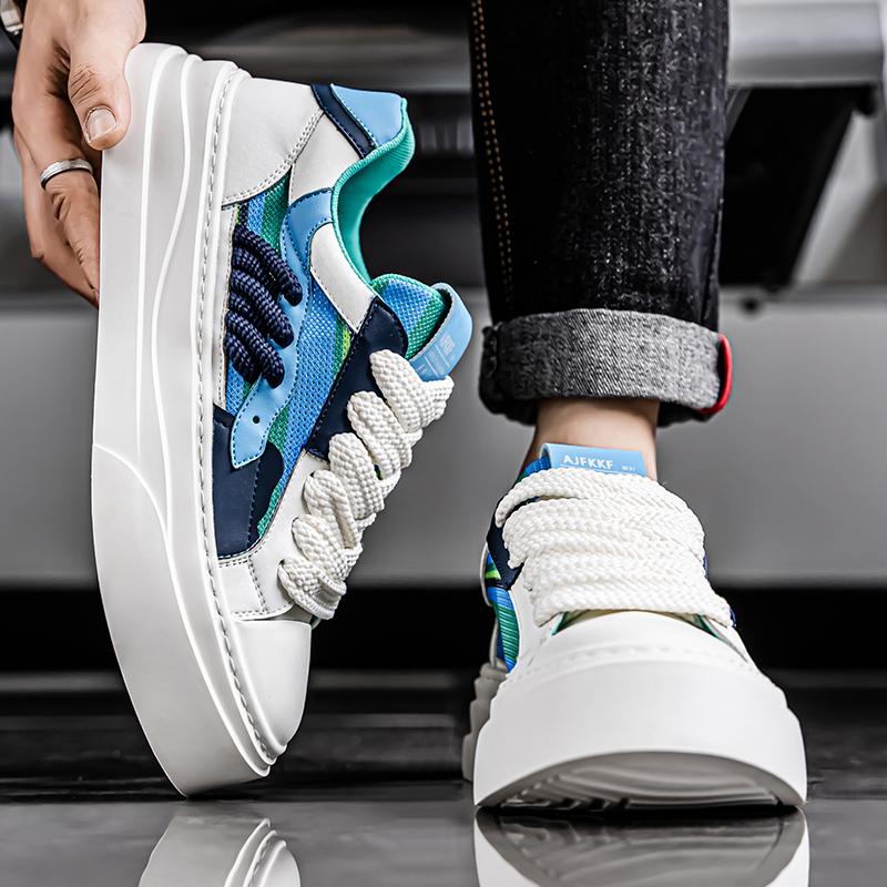 Spring Summer Rainbow Canvas Shoes Fashion Casual Men' Streetwear Sneakers Breathable Flat Vulcanized Sneakers Mens Trendy Shoes