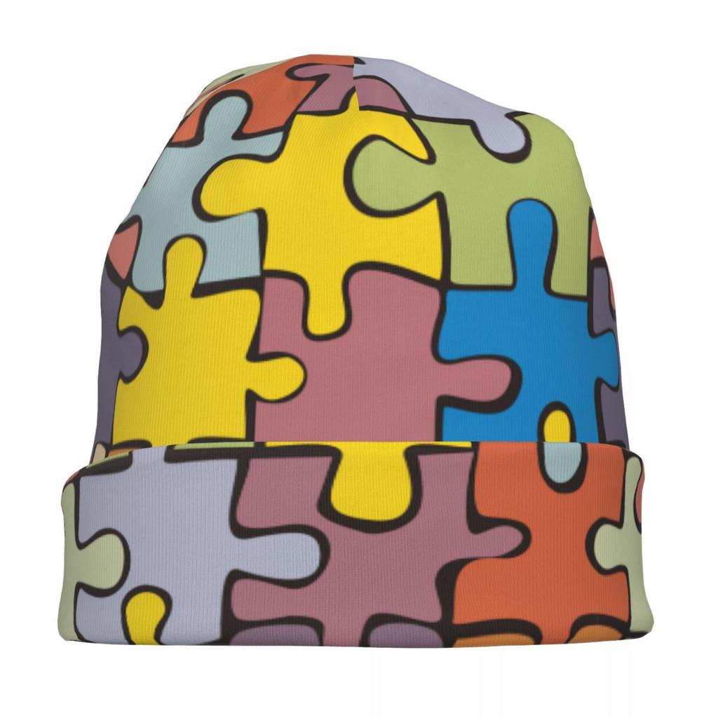 New Arrival Man Colorful Puzzle Cartoon Bonnet Hat Stuff Winter Spring Skullies Unisex