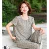 Women's Summer Short-Sleeve T-shirt & Blouse Two-Piece Set