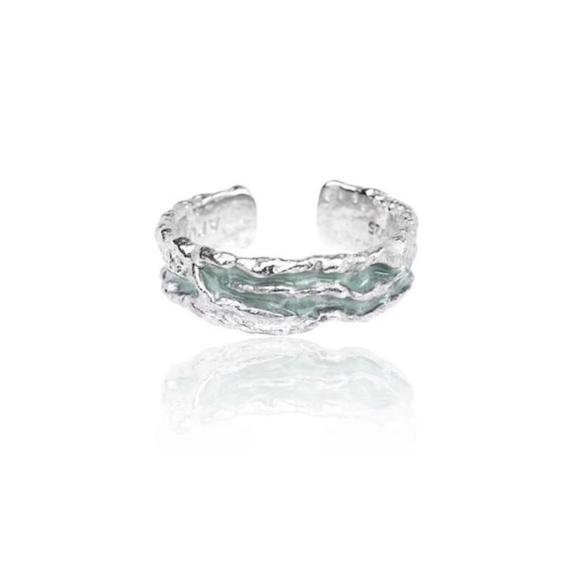 

Chic Copper Artistic Ring For Women Featuring Stylish Geometric Design And Enamel Colorful J3198