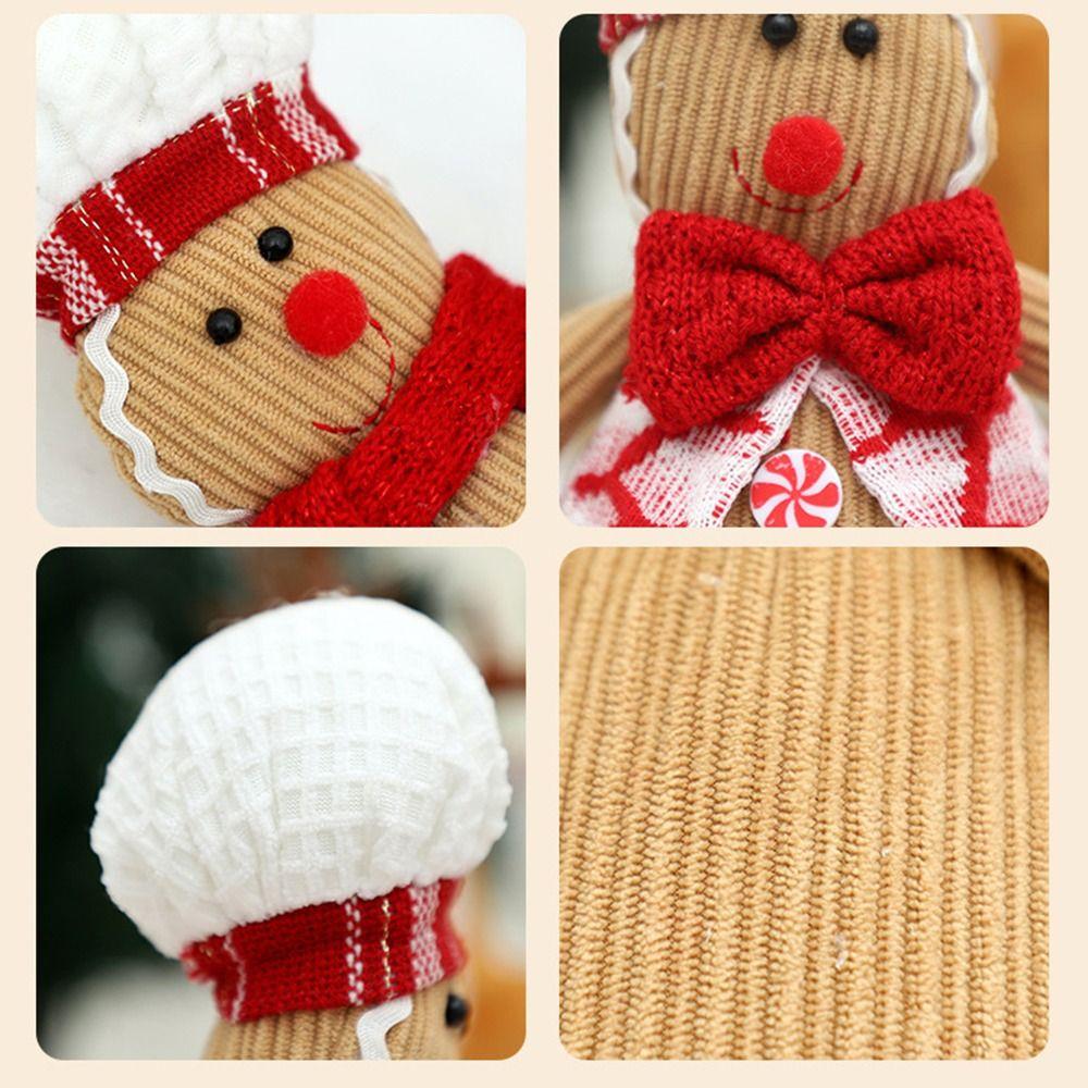 Luminous Gingerbread Man Doll Lights Soft Material Christmas Figure Christmas Decorations  Indoor