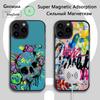 Graffiti Kunst Cooles Ding Handyhülle Für iPhone 16e,16,15,14,13,12,11,Plus,Pro,Max,Mini Magsafe Magnetisches Kabelloses Laden