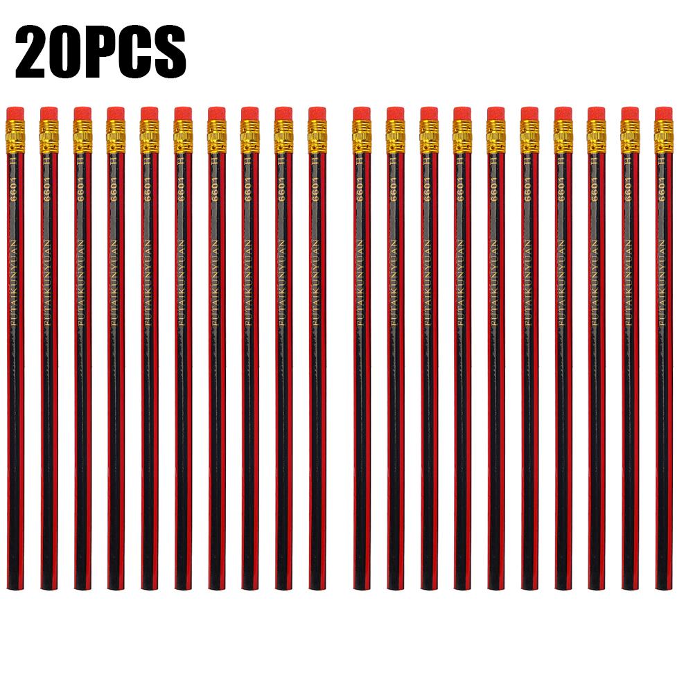 40/30/10PCS Wooden Lead Pencils with Eraser Student Children Painting Drawing Hexagonal Grip Pencil School Office Stationery