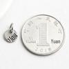 Sterling Silver S925 Double Happiness Round Pendant Thai Silver DIY Handmade Jewelry Charm