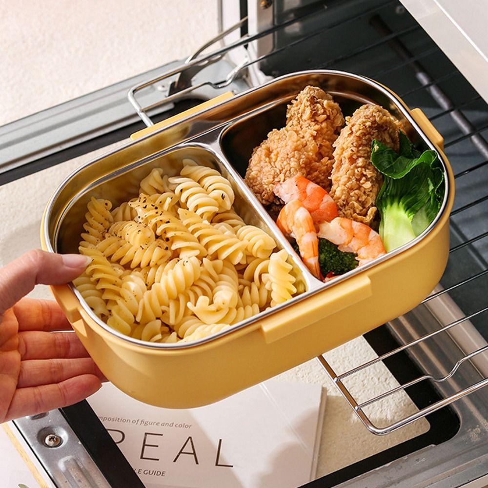 Stainless Steel Divides Food Container Sealed Food Storage Crisper Insulation Lunch Box  Travel