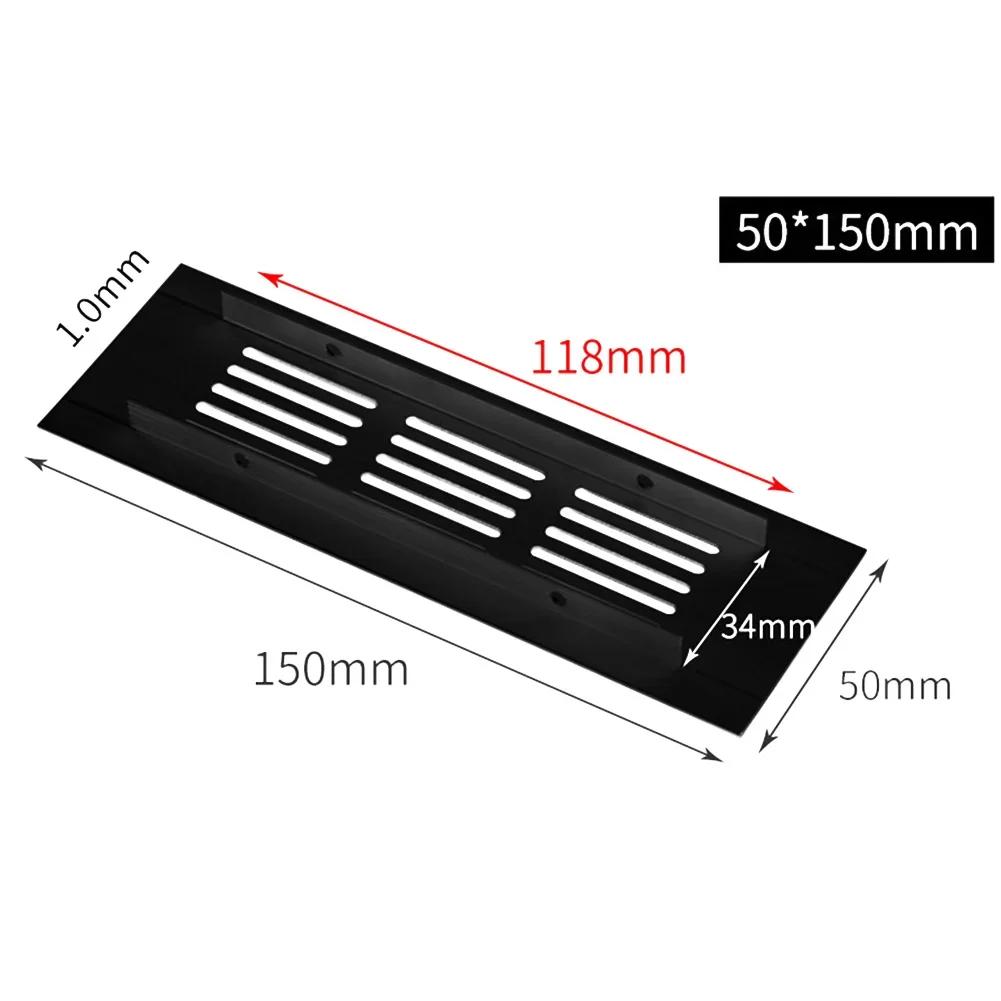 50mm  Cabinet Wardrobe Air Vent Grille Ventilation-Cover For Wardrobes Shoe Cabinets Aluminium Rectangular Cooling Vent Mesh
