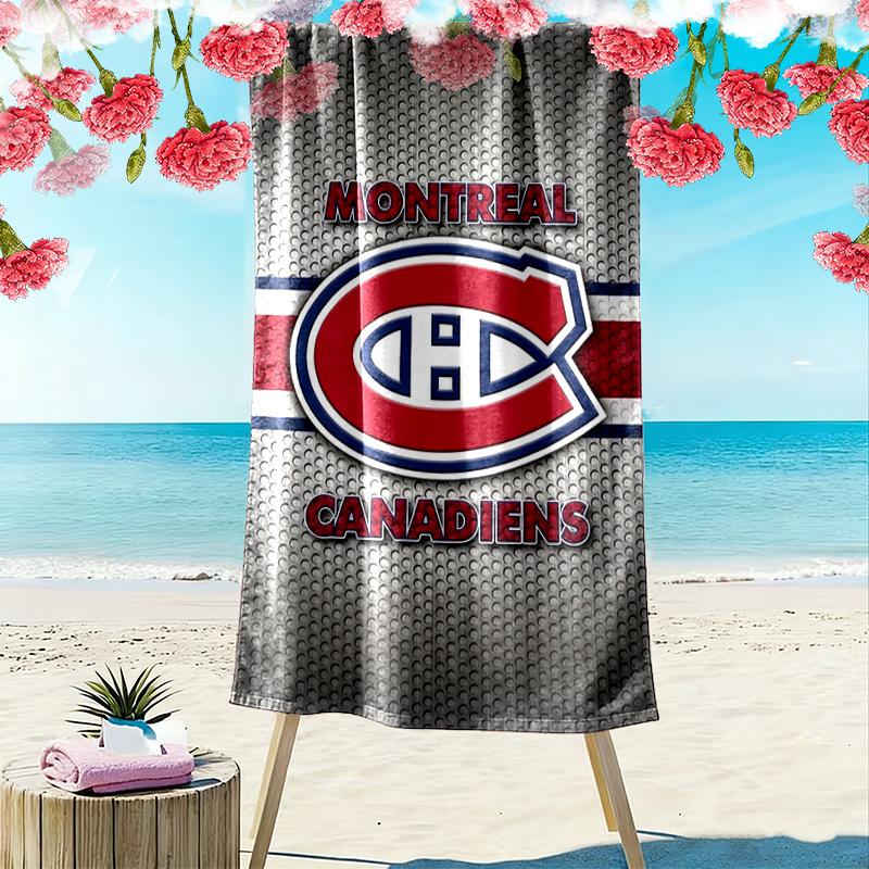 Montreal Canadiens Druck Strandtuch, Großes Weiches Schnelltrocknendes Handtuch für Strand Camping Schwimmen