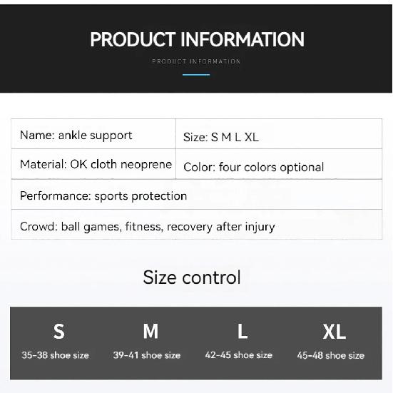 1Pcs High Elastic Sports Ankle Brace Protect Sports Ankle Safety Support For Running Basketball Tobillera Deportiva