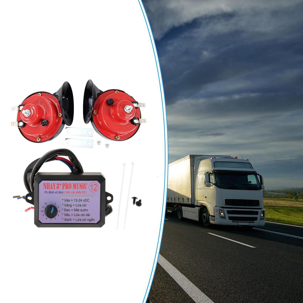 12V Car Van Electric Horn Controller Set Control Box Vehicles Accessories Durable Replace Parts