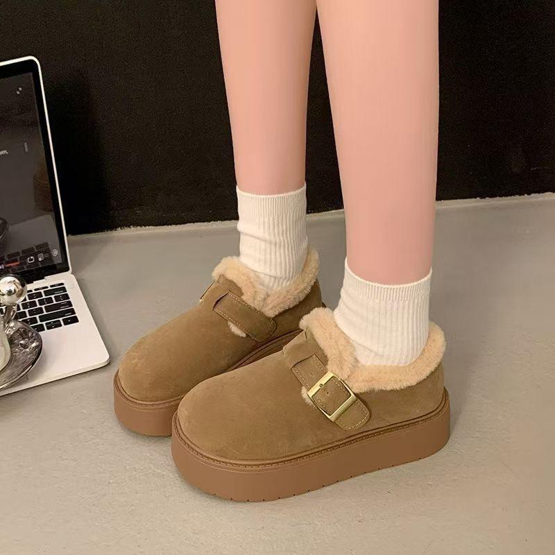 Cotton Shoes, Thickened Snow Boots, Warm Ankle Boots, Thick-soled Height-increasing Cotton Boots, Versatile Boots