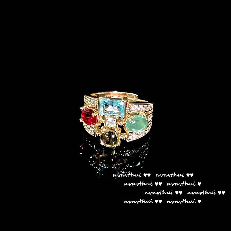 Рубиновое колье с гранатом, Серьги «Слезы русалки» с покрытием 18 каратным золотом, Рельефный радужный циркон «Роса», Средневековый легкий люкс