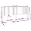 VidaXL Headboard Black 205.5x4x100 Cm Solid Pine Wood 818894