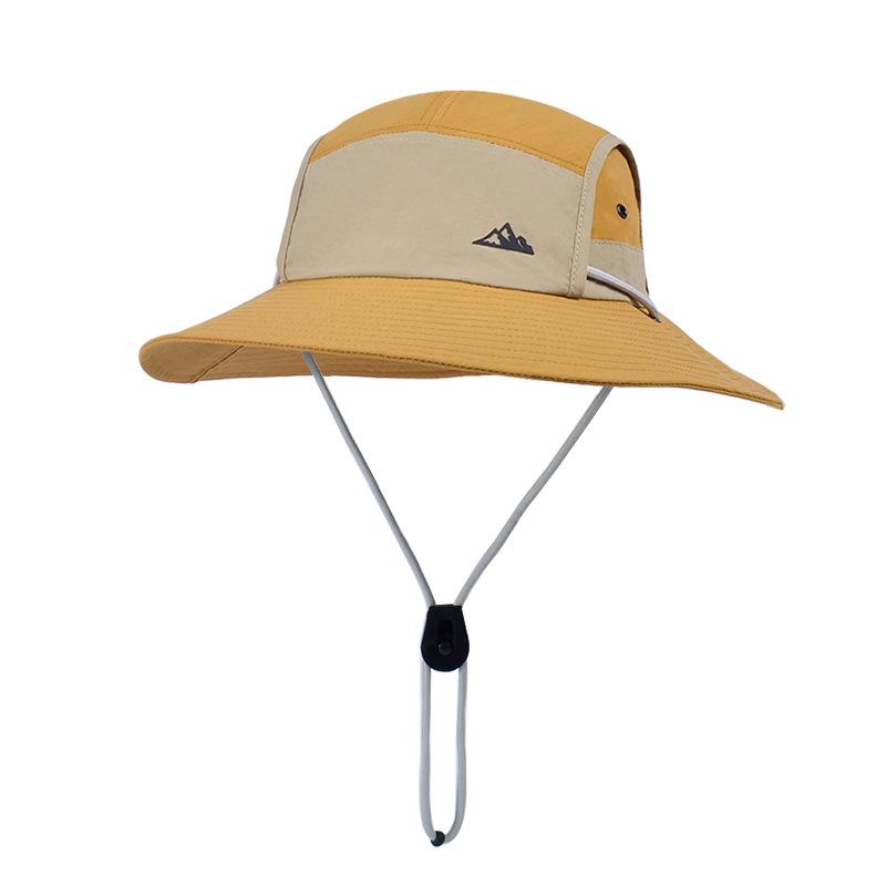 New summer big brim bucket hat quick-drying waterproof mountaineering sun hat men's and women's outdoor cycling sun hat