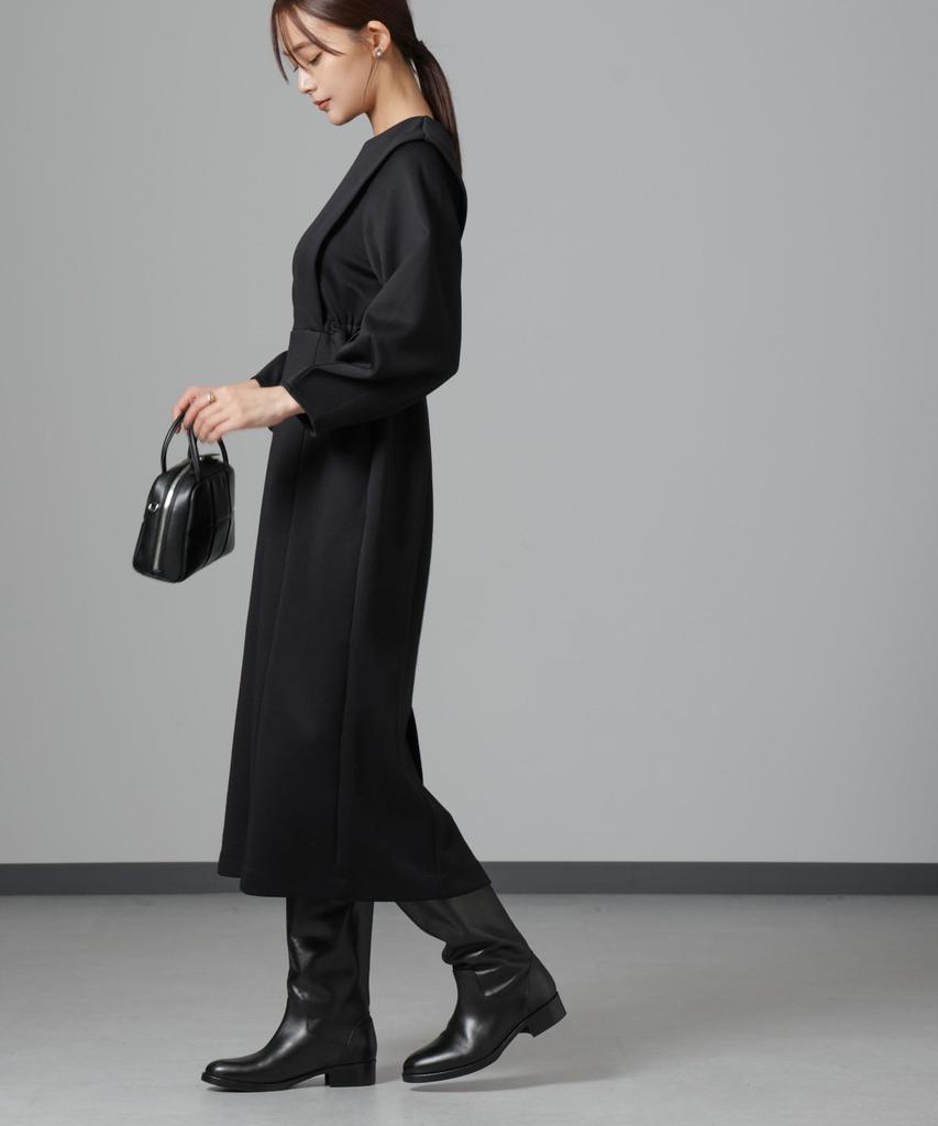 Nano Universe Twill Cardboard F Women's Dress, 010, Black, 669-4219341